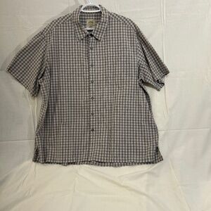 NorthCrest Premium Men's Short Sleeve 100% Cotton Button Down Shirt Size XL